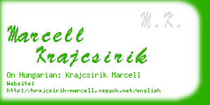 marcell krajcsirik business card
